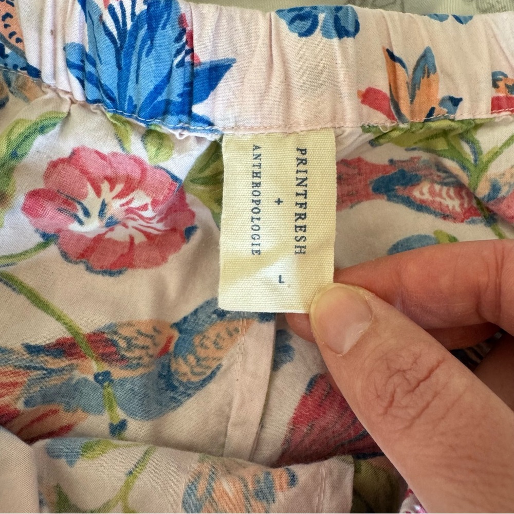 Anthropologie | Printfresh Size Large Hummingbird Haven Pajama Pants w/ Pockets - Picture 7 of 12